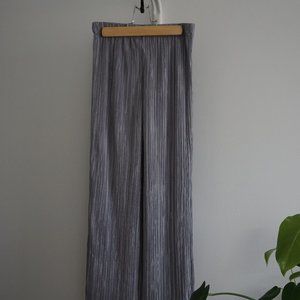 Forever 21 Grey Pleated Straight Leg Pants